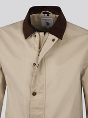 Mens Textured Collared Jacket Trench Coat