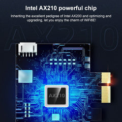 COMFAST CF-AX210 PRO 5374Mbps Tri-band + Bluetooth 5.2 Wireless WiFi6E PCI-E Network Card with Heat Sink, CF-AX210 PRO