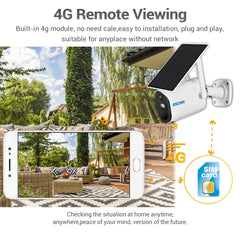 ESCAM QF490 HD 1080P 4G 3.8W Solar Panel IP Camera, EU Version, EU Version