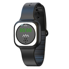 F9 Outdoor Silica Gel Mosquito Repellent Wristband with Clock, F9 (Black), F9 (White)