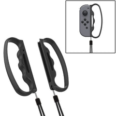 iPlay Small Handle Boxing Grip Gamepad Grip with Strap for Switch Joy-Con, Black, Red