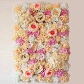 Blooming Rose Peony Hydrangea Artificial Encryption Flower DIY Wedding Wall Decoration Photo Background, Size: 60cm x 40cm, 60x40cm(Champagne)