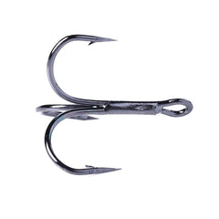 HENGJIA 20 PCS Classic Black High Carbon Steel Fishing Three-jaw Treble Hooks, 8# FH022