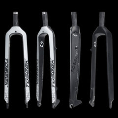 TOSEEK Ultra Light 26 Inch 385mm Mountain Bike Full Carbon Front Fork Straight Tube Disc Brake, 26 Inch 385mm