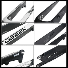 TOSEEK Ultra Light 29 Inch 435mm Mountain Bike Full Carbon Front Fork Straight Head Tube Disc Brake, 29 Inch 435mm