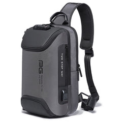 BANGE Men Security USB Chest Bag Portable Outdoor Shoulder Bag, Outdoor Shoulder Bag