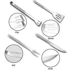 5 in 1 Outdoor Tableware Set Camping Barbecue Tableware Picnic Tool Set, 5 in 1