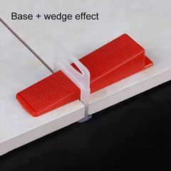 100 PCS 2.0mm Lengthen Tile Leveling System Clips Kit Wall Floor Tile Spacer Tiling Tool for Paving Locator Tool OG6480, 2.0mm Lengthen