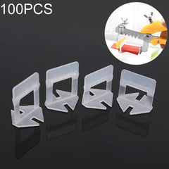 100 PCS 2.0mm Lengthen Tile Leveling System Clips Kit Wall Floor Tile Spacer Tiling Tool for Paving Locator Tool OG6480, 2.0mm Lengthen