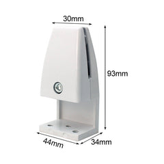 L Shape Aluminum Alloy Office Desktop Screen Fixing Clip Partition Clip (White), L Shape (White)