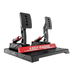 Simagic P1000-2 modular racing pedals set with load cell and hall sensor, fully adjustable for realistic driving simulation.