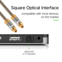 EMK YL-A 20m OD8.0mm Gold Plated Metal Head Toslink Male to Male Digital Optical Audio Cable, Length: 20m