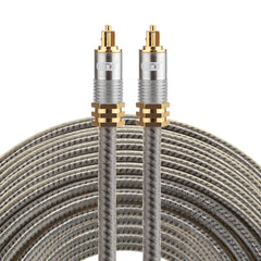 EMK YL-A 20m OD8.0mm Gold Plated Metal Head Toslink Male to Male Digital Optical Audio Cable, Length: 20m