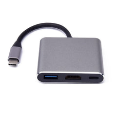 V125 UCB-C / Type-C Male to PD + HDMI + USB 3.0 Female 3 in 1 Converter, 3 in 1