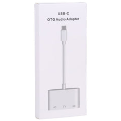 3 in 1 USB-C / Type-C Male to Type-C + USB + 3.5mm Female OTG Adapter, 3 in 1 OTG Adapter