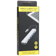 7 in 1 USB-C / Type-C to USB Docking Station HUB Adapter, 7 in 1