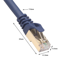 7.6m CAT8 Computer Switch Router Ethernet Network LAN Cable, Patch Lead RJ45, 7.6m