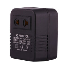 110V to 220V 50W AC Power Socket Adapter, EU/US Plug to US Plug, 110V to 220V 50W