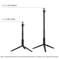 PULUZ Tripod Mount + Extension Rod + Live Broadcast Dual Phone Bracket + 6.2 inch 16cm LED Ring Vlogging Video Light Kits, 4 in 1 Live Broadcast Kits