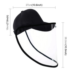 50 PCS Anti-Saliva Splash Anti-Spitting Anti-Fog Anti-Oil Protective Baseball Cap Mask Removable Face Shield, Baseball Cap Mask 50 Pack, 50 PCS Baseball Cap Mask/Red