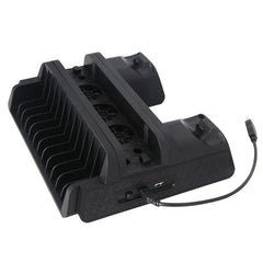 DOBE TP4-882 3 in 1 Game Console Cooling Fan + Game Storage Slots + Game Controller Charging Dock for Sony PS4 / PS4 Pro / PS4 Slim, For PS4 / PS4 Pro / PS4 Slim