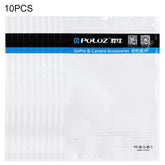 10 PCS PULUZ 25.8cm x 18cm Hang Hole Clear Front White Pearl Jewelry Zip Lock Packaging Bag (Size: L), Size: L