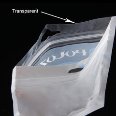 10 PCS PULUZ 33cm x 23.5cm Hang Hole Clear Front White Pearl Jewelry Zip Lock Packaging Bag(Size: XL), Size: XL