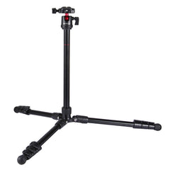PULUZ 4-Section Folding Legs Metal Tripod Mount with 360 Degree Ball Head for DSLR & Digital Camera, Adjustable Height: 42-130cm, Adjustable Height: 42-130cm