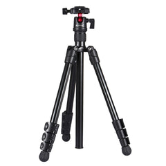 PULUZ 4-Section Folding Legs Metal Tripod Mount with 360 Degree Ball Head for DSLR & Digital Camera, Adjustable Height: 42-130cm, Adjustable Height: 42-130cm