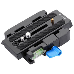 PULUZ Quick Release Clamp Adapter + Quick Release Plate for DSLR & SLR Cameras, QR Plate Black