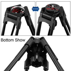 PULUZ 75mm Half Ball Flat to Bowl Adapter for Fluid Head Tripod DSLR Rig Camera, Metal Material, Bowl Adapter