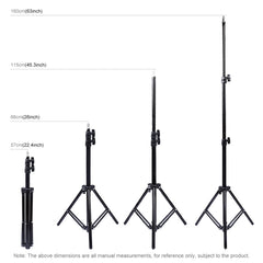 PULUZ 1.6m Height Tripod Mount Holder for Vlogging Video Light Live Broadcast Kits, 1.6m