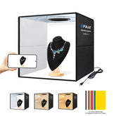 PULUZ 40cm Folding Portable Ring Light USB Photo Lighting Studio Shooting Tent Box with 6 x Dual-side Color Backdrops, Size: 40cm x 40cm x 40cm, 40cm