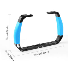 PULUZ Dual Silicone Handles Aluminium Alloy Underwater Diving Rig for GoPro, Other Action Cameras and Smartphones, For Action Cameras and Smartphones