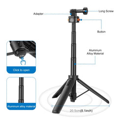 PULUZ Mini Magnetic Quick Release Selfie Stick Tripod, Magnetic Quick Release Tripod