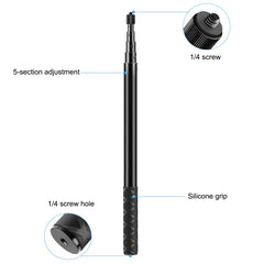 PULUZ 157cm Metal Selfie Stick Monopod for Insta360 One RS / X2 / X3 / X4 / DJI Osmo 360, 150cm Monopod