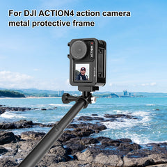 For DJI Osmo Action 4 / 3 PULUZ Metal Cage Expansion Adapter Frame with Cold Shoe, For DJI Osmo Action 4 / 3 Metal Cage