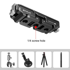 For Insta360 GO3 PULUZ Magnetic Aluminum Alloy Quick Release Base Mount, For Insta360 GO3 / GO 3S CNC