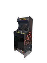 Deluxe 24 Pacman Dark Theme arcade game cabinet by Roll Model Arcade with classic game graphics and illuminated controls.