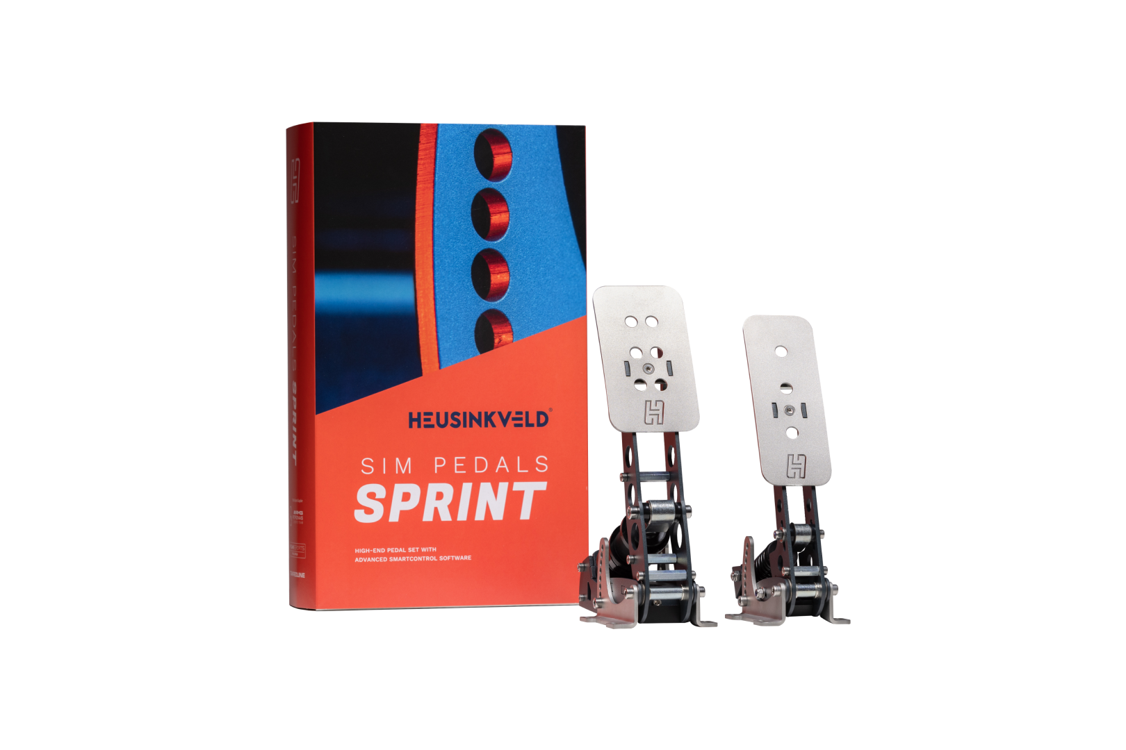 Heusinkveld Sprint 2-Pedal Set by Trak Racer UK in black featuring professional sim racing brake and throttle pedals with load cell precision.