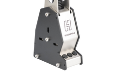 Trak Racer UK MagShift sequential shifter and handbrake setup with black and silver components for racing simulation.