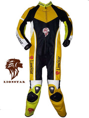 Red Yellow Motorcycle Racing Suit | CE-Approved Cowhide Kids & Adults | Lionstar Signature Colors