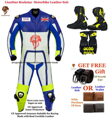Premium Cowhide Motorcycle Racing Suit | CE-Approved Full Armor | Kids & Adult Sizes