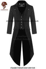 Men's Victorian Royal Leather Coat | Premium Cowhide | Full Length | Classic Elegance
