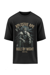 XAPE Rule By Might Oversized Tee - Black