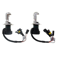 DC12V 35W H4-3 HID Xenon Light Single Beam Super Vision Waterproof Head Lamp with One Cable, Color Temperature: 6000K, Pack of 2, H4