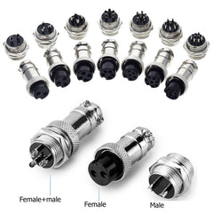 DIY 16mm 7-Pin GX16 Aviation Plug Socket Connector (5 Pcs in One Package, the Price is for 5 Pcs), 7 Pin
