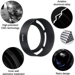 40.5mm Metal Vented Lens Hood for Leica, 40.5mm