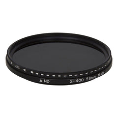 58mm ND Fader Neutral Density Adjustable Variable Filter ND 2 to ND 400 Filter, 58mm