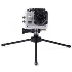 Portable Folding Metal Tripod for PULUZ Action Sports Cameras Jaws Flex Clamp Mount for GoPro, Insta360, DJI and Other Action Cameras, Metal Tripod
